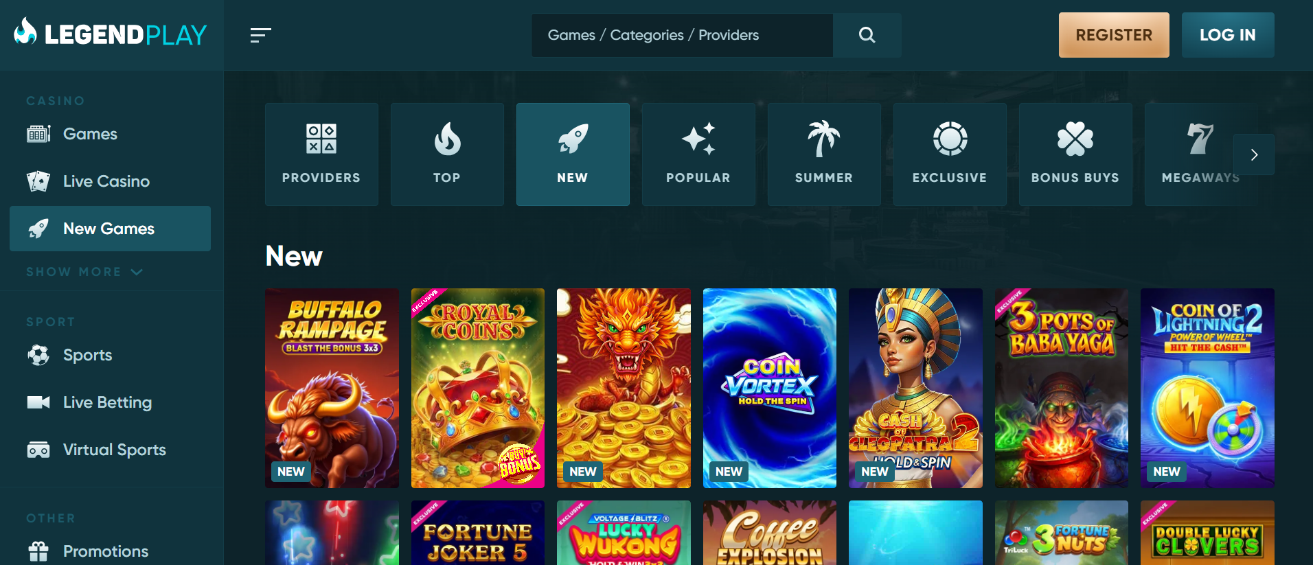 Legendplay casinosite